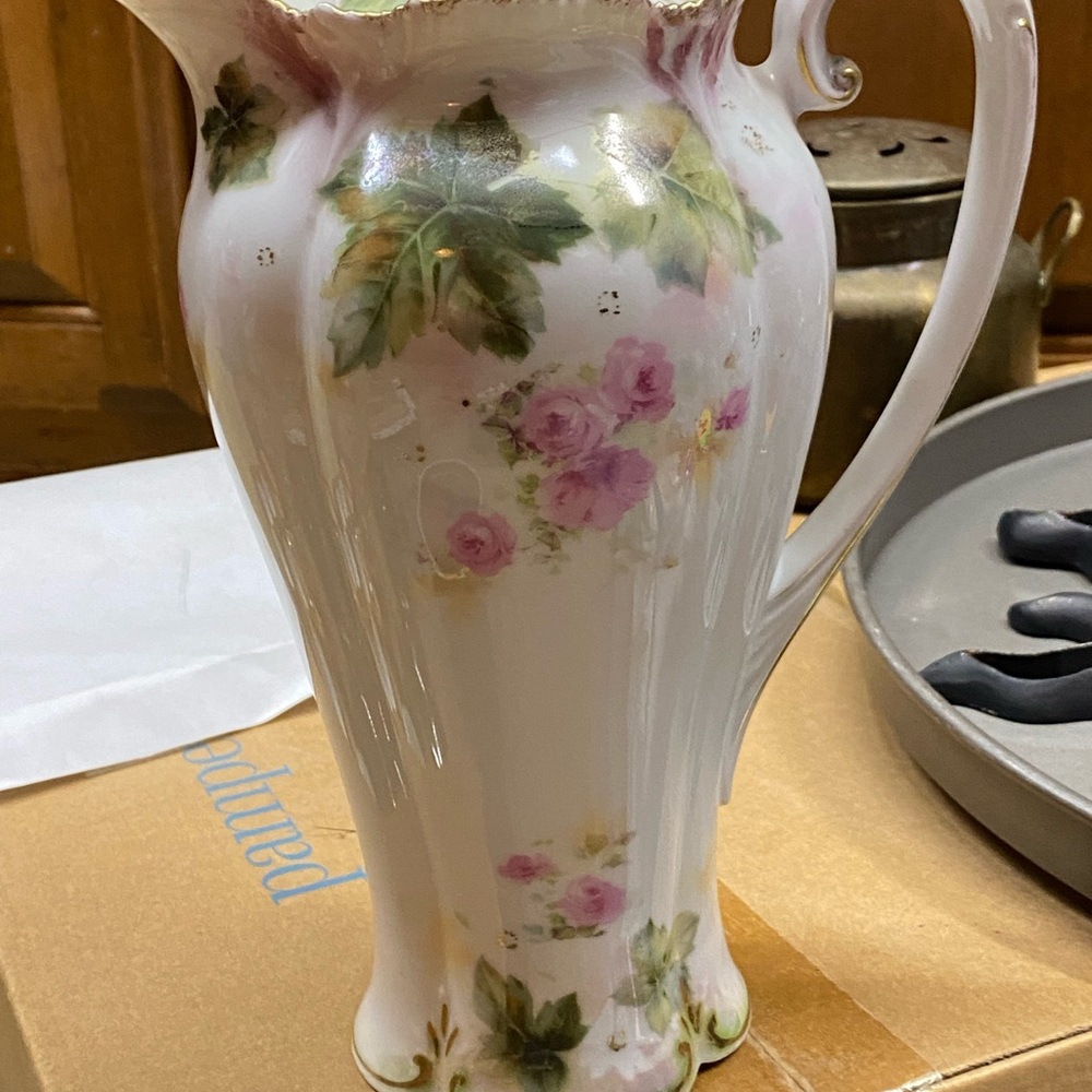 Floral Porcelain Pitcher